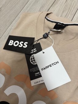 Hugo Boss tričko s krátkym rukávom béžové XL - 2
