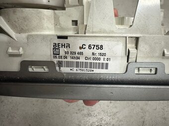 Ovládanie klimatizácie/kurenia Opel meriva A - 2