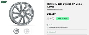 ORIGINAL ŠKODA 5X100 205/50 R17, LETNÁ SADA - 2