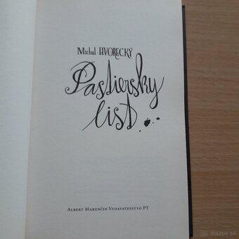 Michal Hvorecký: Pastiersky list - 2