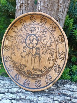 Svadobný tanier - slovanský - slavic wedding plate - 2