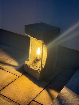 Industriálna masívna betónová lampa - 2