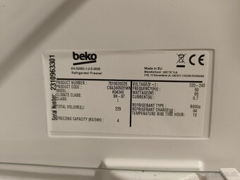 Chladnička s mrazničkou Beko - 2