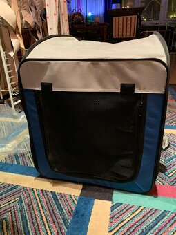 Skladací domček pre psa (mačku) - modrý - 2