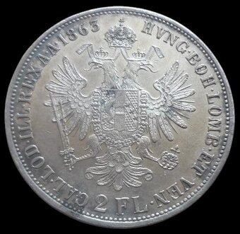 FJI. - Dvojzlatník 1863 A - veľmi vzácny - 2