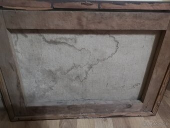 Predám: Obraz Jelene v lese (olejomaľba, signovaný 1958) Na - 2