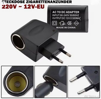 Predám sieťový adaptér na 12 V - autozásuvku - 2