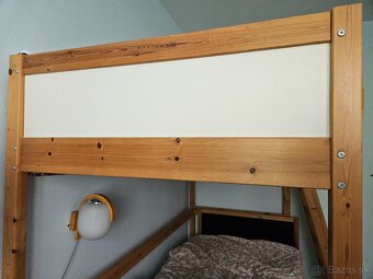 Ikea Posteľ vysoká rám drevo Masív Borovica - 2