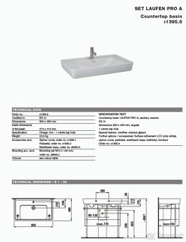 Umývadlo LAUFEN PRO 85 cm - 2