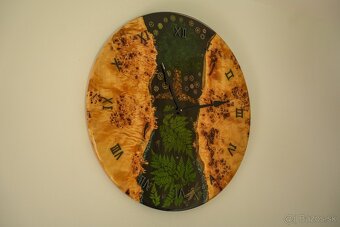 Hodiny ockovy topol a epoxid - 2