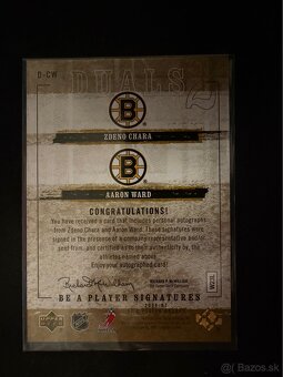 Podpis karta Zdeno chara x Aaron Ward Upper Deck - 2