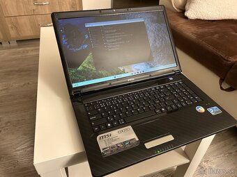 Veľký 17" MSI CR720 s i3-2,53ghz,6gb ram a ssd - 2