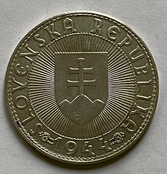 Slovenská Republika 1944 - Knieža Pribina 10 korún Ag - 2
