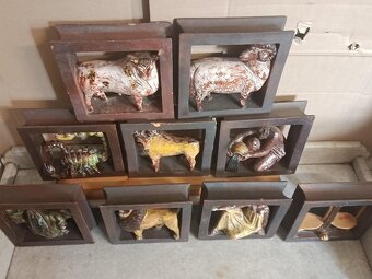 Staré dekoratívne keramické kachle - 2