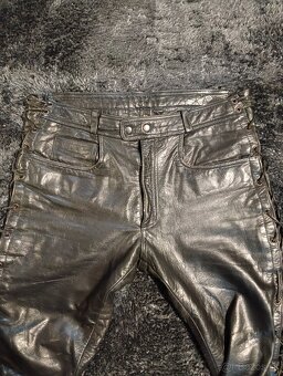 Kožené moto nohavice - 2