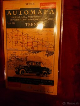 Automapa Trenčín 1928 cca 100 ročná automapa - 2