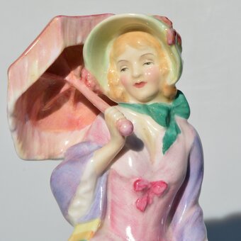 Royal Doulton Starožitná zberateľská porcelánová soška Dáma - 2