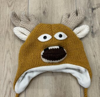 Vtipná zimná čiapka – sobík - 2