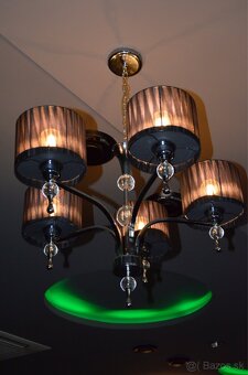 Luster visiaci čierny, biely, guľový - 2