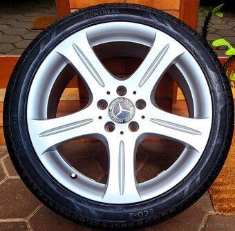 alu R18 5x112 orig. Mercedes CLS W219, pneu 245/40, NOVÉ - 2