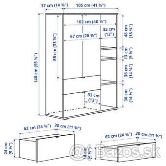 Skrina IKEA Vihals - ako nova + dovoz PO-BA - 2
