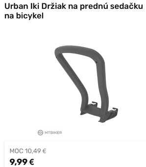 Urban iki ružová predná detská sedačka - 2