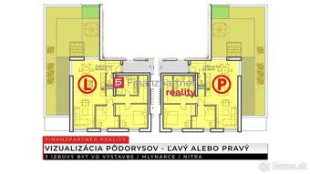 3 izbový byt 85 m² + terasa 76 m² v novom projekte, Nitra - 2
