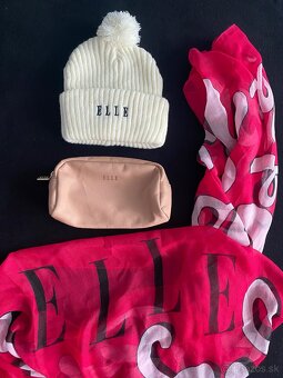 ELLE čiapka+šal+kozmeticka taštička - 2