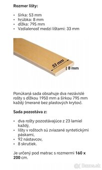 Dreveny rošt, lamely - 2