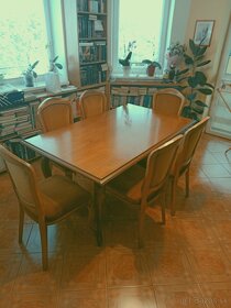 Rustikálna obývacia zostava s jedálenským stolom - 2