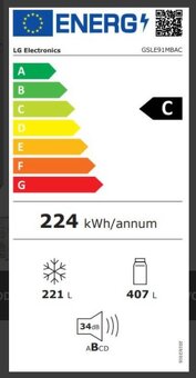 Americká chladnička LG GSLE91MBAC - 2