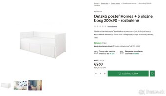 Detská posteľ Homes + 3 úložne boxy 200x90 - 2