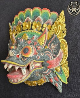 MYSTICKÁ DREVOREZBA Z BALI – OCHRANNÁ MASKA BARONG - 2
