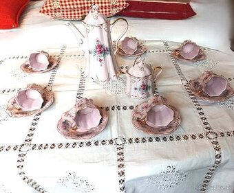 Růžový porcelán -  ,,Kompletní "čajová souprava - 2