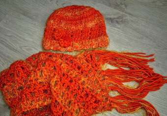 Teplá vlnená čiapka a šál - 2