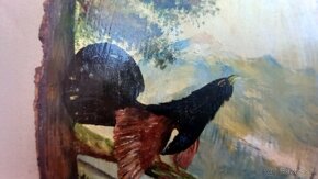 Obrázek tetřeva malovaný na břízovém řízku - Škrkánek - 2