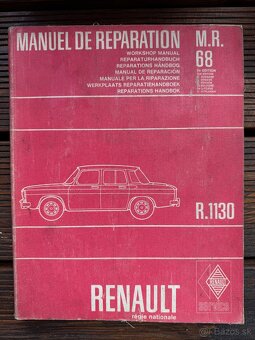 RENAULT 8 R8 GORDINI R1134 R1130 servisní manualy - 2