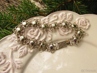 Starý dámsky strieborný náramok, Ag 900 - 2