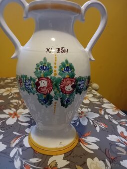 Modranská keramika váza,svietnik - 2