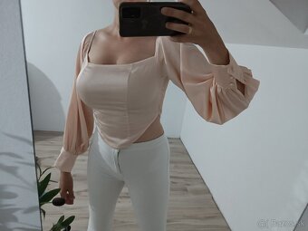 Marhuľový saténový top 🧡 - 2