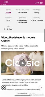 Skolska taska beckmann 1-3 roč - 2