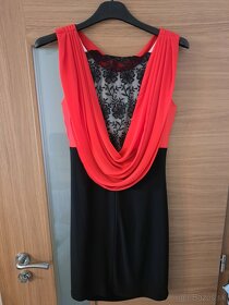 Červeno- čierne krátke šaty - 2