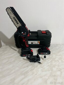 Akumulátorová mini reťazová píla 6" mazanie + 2x batérie - 2