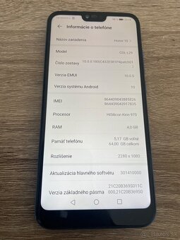 Predám telefón Honor 10 4gb Ram, 64gb - 2