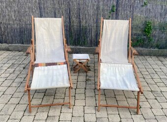 Retro vintage zahradne stolicky lehatka - 2