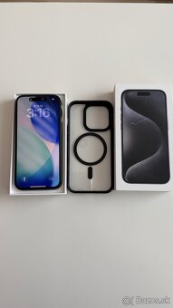 Predám iPhone 15 PRO 128 GB, zdravie batérie 90%, 2-ročný. - 2
