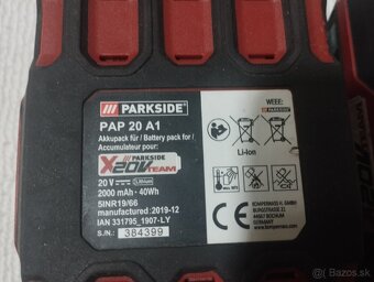 Predam baterie Parkside kus 15€.plne funkčne - 2