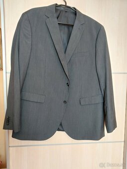 Pánsky oblek Antracit prúžok - 2