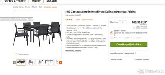 Predám záhradnú súpravu- 6 miest - 2