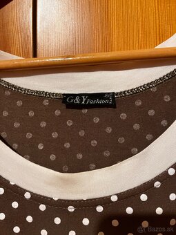 Bodkovaný tričko s doplnkami elasticke - 2